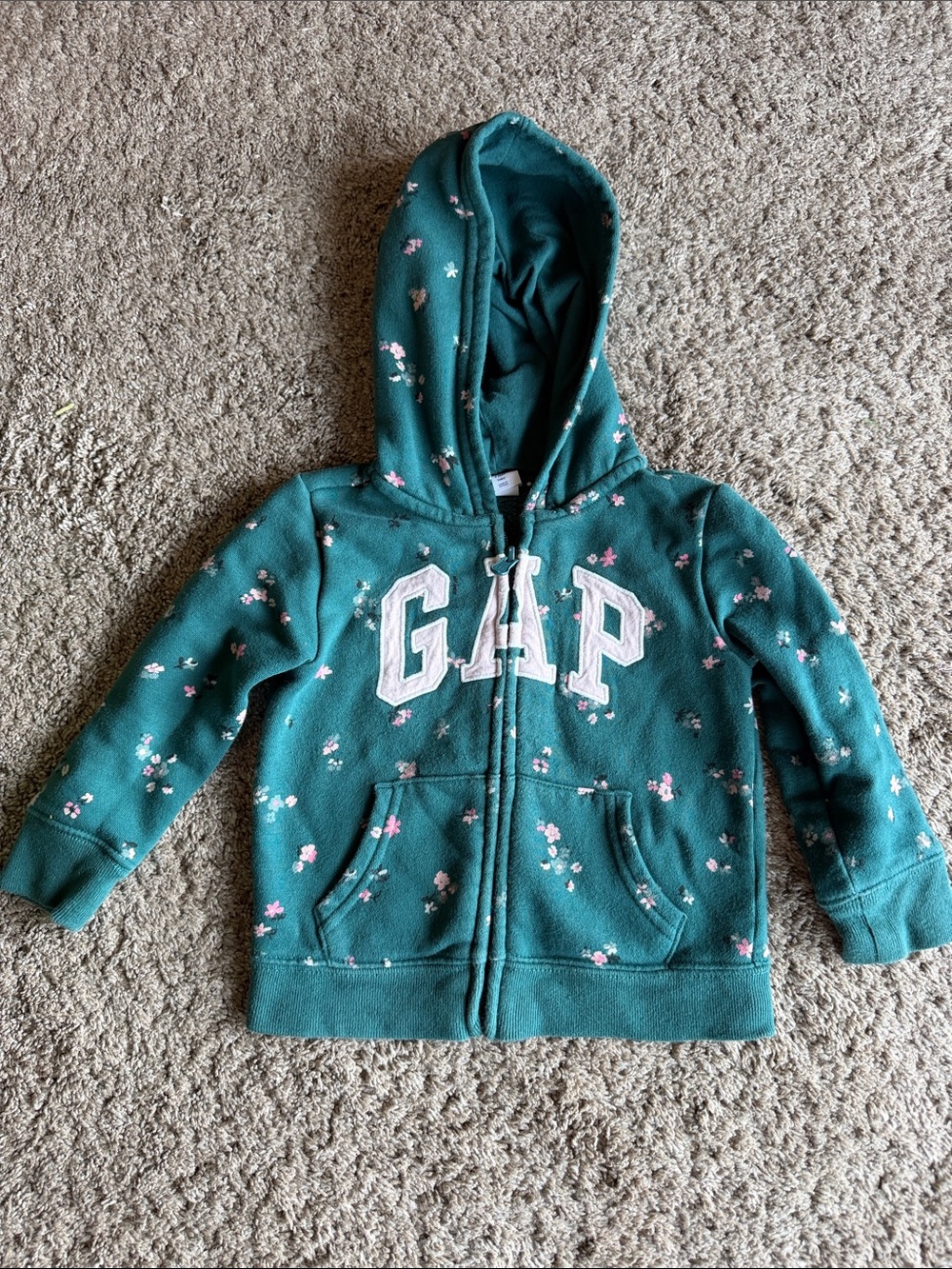 GAP Floral Hooded Zip-Up Sweatshirt for Kids